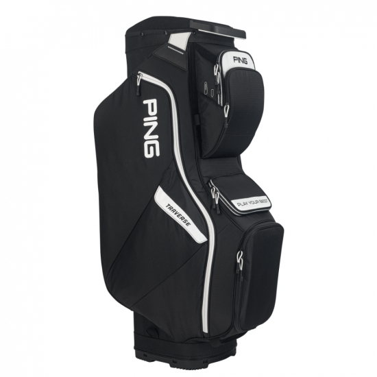 Ping Traverse Cartbag - Black/White i gruppen Golfbagar / Vagnbagar hos Golfhandelen Strmstad AB (35463-01)