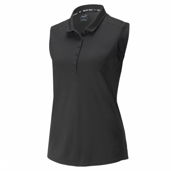 Puma Womens Gamer Sleeveless Polo - Black i gruppen Golfklder / Golfklder Dam / Piktrjor hos Golfhandelen Strmstad AB (532990-002)