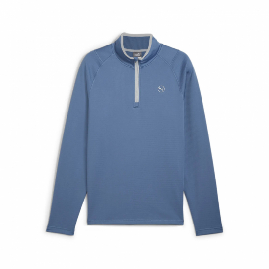 Puma Mens Waffle Fleece 1/4 Zip - Blue Horizon i gruppen Golfklder / Golfklder Herr / Trjor hos Golfhandelen Strmstad AB (626982-005)