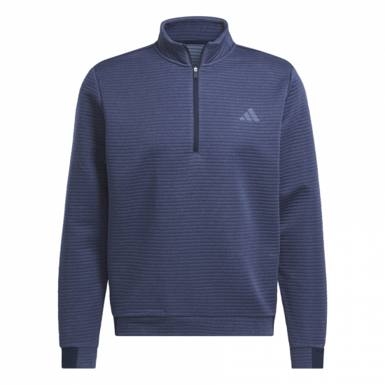 Adidas Mens Ultimate365 DWR Textured 1/4 Zip Sweater - Collegiate Navy/Prevloved Ink i gruppen Golfklder / Golfklder Herr / Trjor hos Golfhandelen Strmstad AB (IL0562)