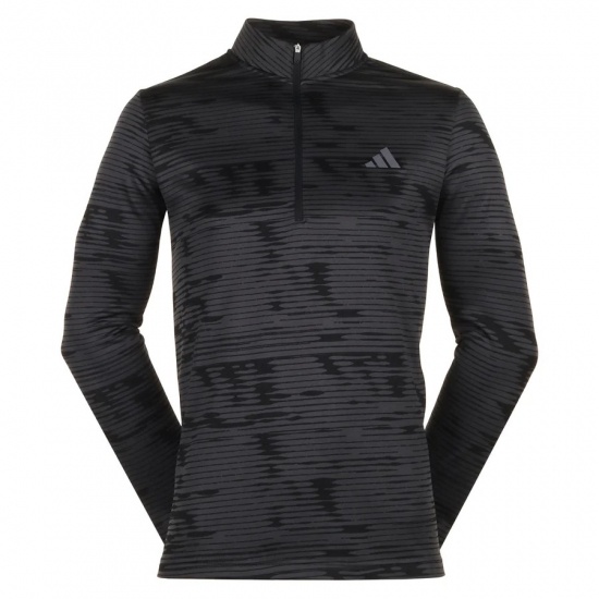 Adidas Mens Ultimate365 COLD.RDY Stripe 1/4 Zip - Carbon/Black i gruppen Golfklder / Golfklder Herr / Trjor hos Golfhandelen Strmstad AB (IW3991)