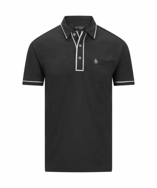 Original Penguin Mens Golf Earl Polo Shirt - Caviar i gruppen Golfklder / Golfklder Herr / Piktrjor hos Golfhandelen Strmstad AB (OGKSB0B0-001)