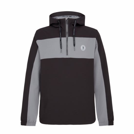 Original Penguin Mens Colour Block Wind Jacket - Caviar i gruppen Golfklder / Golfklder Herr / Jackor/Vstar hos Golfhandelen Strmstad AB (OGRFC037-001)